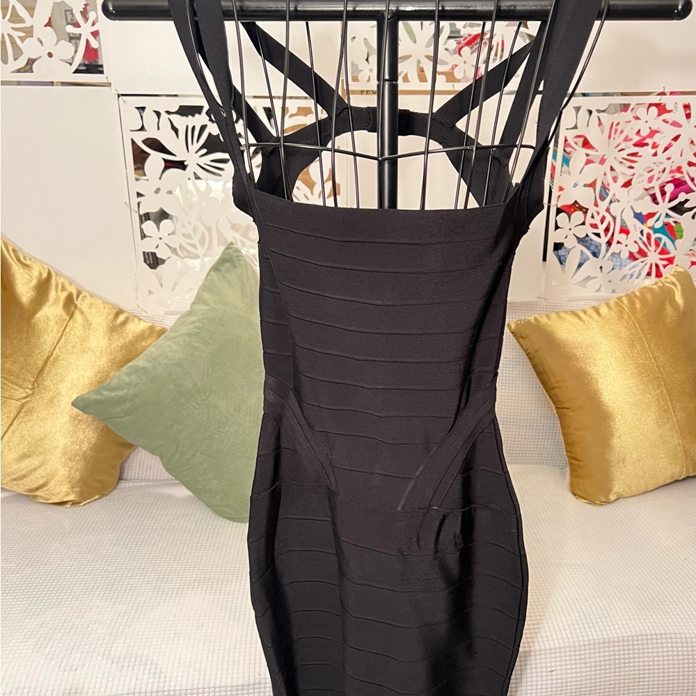Elegant Black Bandage Dress